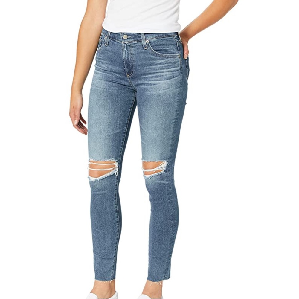 AG Jeans Farrah Skinny Ankle Jeans, Size 27, Free Form